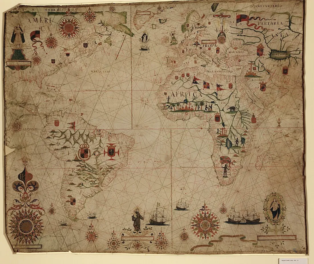 Carta portulana del Atlántico